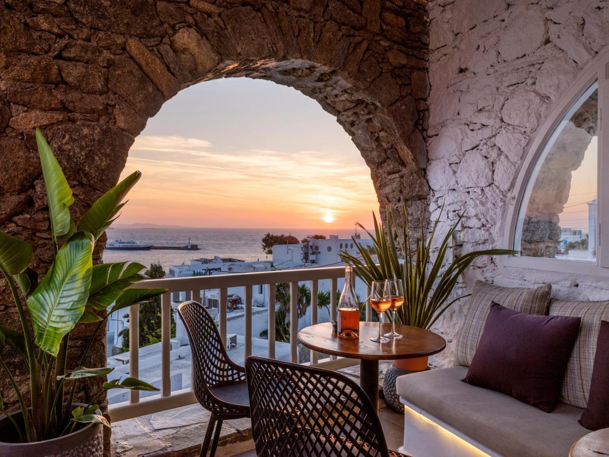 Yalos Hotel Sunset View Mykonos Town Private Rooms Buitenkant foto